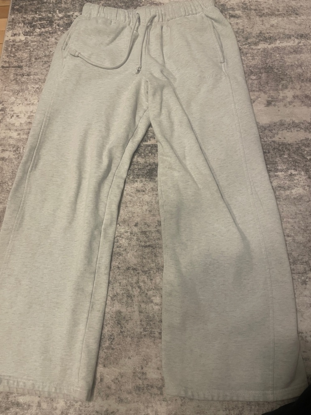 Garage Light Gray Wide Leg Track Pants